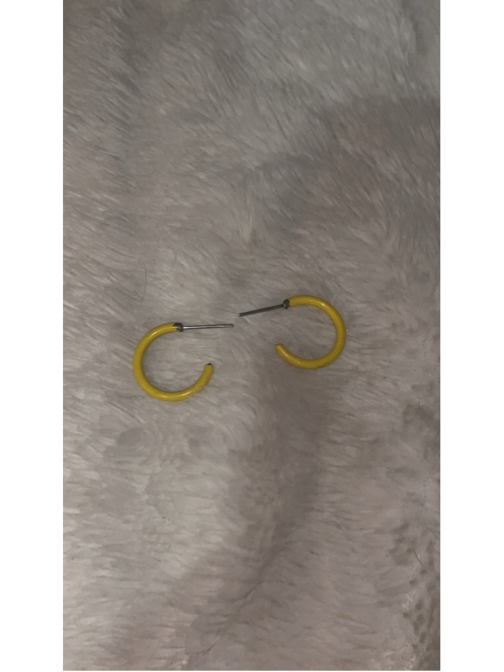 Women's Unbranded Yellow Hoop Earrings One Size
